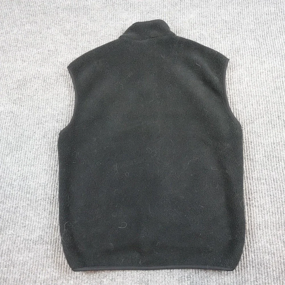 Vintage North Face Vest Mens Medium Black Fleece Full Zip Outdoor Hiking USA